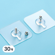 LivingHomeDetail 免鑽孔黏貼式螺絲魔力掛鉤 NXT-027, 30個