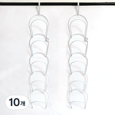 Market Plan 纖細鐵絲帽收納架, 10個, 白色