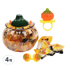 할로윈 호박 반지 캔디 18p, 180g, 4개