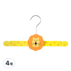 可愛動物摺疊衣架, 4個, 獅子