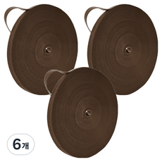 SKORA 植物用魔鬼氈束帶膠帶 棕色 12mm x 5m, 6個