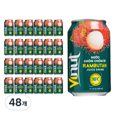 비넛 람부탄주스 열대음료, 48개, 330ml