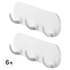 Mongguming 冰箱磁鐵掛鉤, 6個, 白色