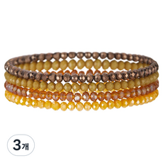 Homecell 瑜珈冥想彈性手環 黃色 18cm, 3個