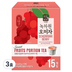 NOKCHAWON 綠茶園 蜂蜜五味子風味茶球, 15顆, 30g, 3盒