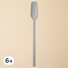 이지실리 스퀘어 실리콘 다용도 티 버터 잼스푼, 그레이, 6개