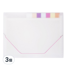 Lan CHYn 連勤牌文具 本色鬆緊帶小風琴夾 12層, LCW-S12, 3個