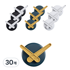 솔브리빙 대형 초강력 시계모양 접착식 후크걸이, 랜덤발송, 30개