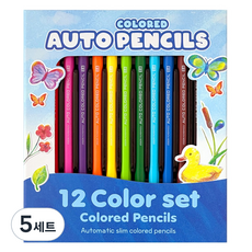 朝鮮文具店 自動鉛筆式色鉛筆組 2.6mm, 12色, 5套