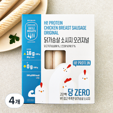 존쿡델리미트 하이프로틴 닭가슴살 소시지 오리지널 4개입, 240g, 4개
