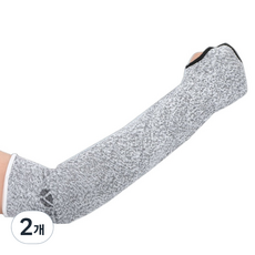 防割手套手指型工作用手臂保護套, 2個, 灰色