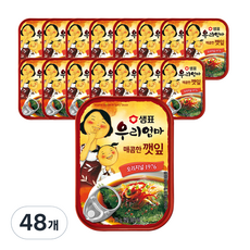 샘표 우리엄마 깻잎 매콤한맛, 70g, 48개