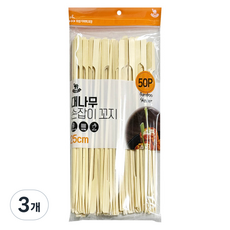 영수산업카멜 대나무 손잡이 꽂이 25cm, 3개, 50개입