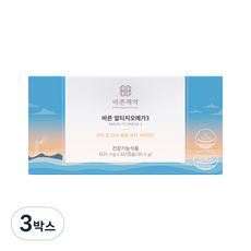 바른제약 바른 알티지 오메가3, 60정, 3개