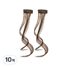 하이유니 미니 사이드 뱅 앞머리 헤어피스 25cm, 라이트브라운, 10개