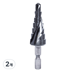 이엑스파워 헤리컬스텝드릴 2날 육각 TIALN EST-3H, 2개