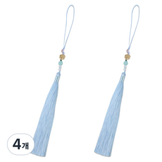 아이엔피 비즈꽃 고급 노리개 29cm, 스카이블루, 4개