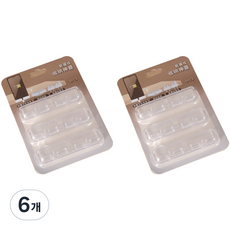 블루레이크 데스크 전선 정리 홀더, 투명, 6개