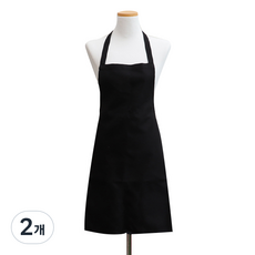 Derhappy 成人用頸掛式圍裙, 黑色, 2個