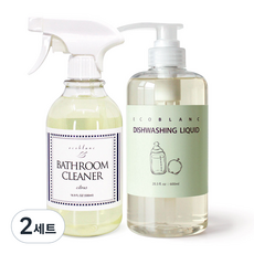 ECOBLANC 奶瓶清潔劑 600ml+嬰兒浴缸清潔劑 500ml, 2組