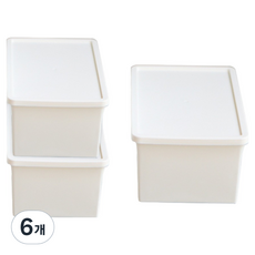 메가스토어 서랍 소품정리 수납보관함 오픈형, 화이트, 6개
