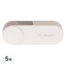 누사인 스윙 접이식 회전형 수정테이프 5mm x 6m, 크림 화이트, 5개