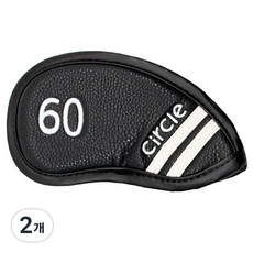 Circle DESIGN GOLF 鐵桿挖起桿桿頭套, 2個, 黑色