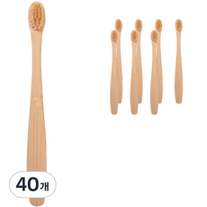 엔리이니 컬러믹스 대나무 칫솔 브라운, 1개입, 40개