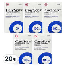 케어센스 아이센스 알콜솜, 20개, 100개입