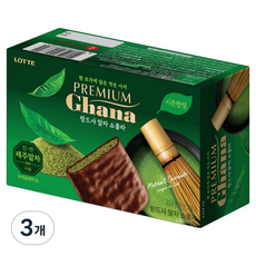 LOTTE 樂天 Ghana 加納 頂級抹茶巧克力夾心餅乾, 91g, 3個