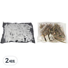 석고보드 동공앙카 28mm 100p + 나사 60mm 100p 세트, 2세트