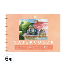 Art Prince 水彩線圈素描本 250g W05, B5, 6個, 25張