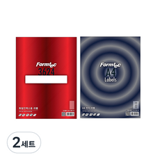 Formtec 檔案索引標籤紙 9格 100張 LS-3624 + 雷射噴墨標籤紙 1格 20張 LQ-3130 套組, 2套