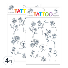 Petit Petit Tattoo TS014, 玫瑰, 4個