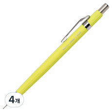 펜텔 제도 샤프 형광 옐로우 P205-FG, 4개, 0.5mm