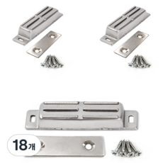 Shelf Nara 不鏽鋼大型碰珠門扣 正面用鉸鏈, 18個