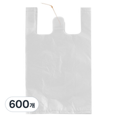 무상표 손잡이 비닐봉투 유백, 600개, 10L