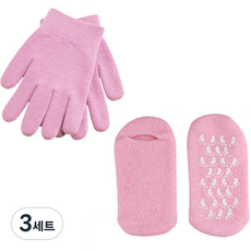 페이스바디 미용보습 굳은살 젤 장갑 + 풋팩 세트 핑크, 3세트, 500g