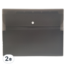 SEASON Paper&Gift 四季紙品禮品 A4橫式5層風琴夾, 黑色, 2本