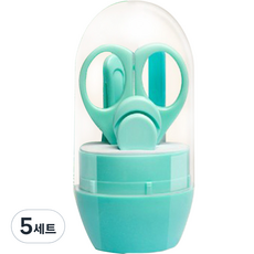 라니마켓 유아용 손톱관리 깎이 세트, 연그린, 5세트
