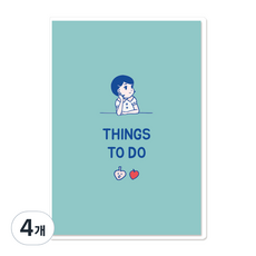 달퐁이네문방구 Things To Do 다이어리, 청록, 4개