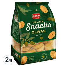 Quely 零食 1盒 50g*12包 家庭派對葡萄酒派對手指食物橄欖餅乾 西班牙 地中海, 2個, 150g