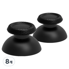 HOHOO PS5 DualSense 控制器類比搖桿帽蓋配件, 單一商品, 8個, 黑色