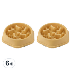 세이코코아 반려동물 슬로우 푸드 식기, 옐로우, 6개