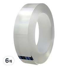 JOJO 無痕超強力矽膠雙面膠帶 2mm x 3m, 6個, 單一顏色