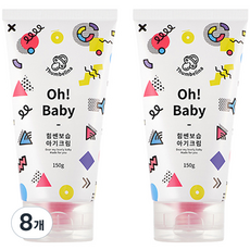 뷰티레시피 오 베이비 힘쎈보습 아기크림, 150g, 8개