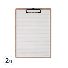 A4 클립보드 양면 수학노트 2p, 혼합색상, 2개