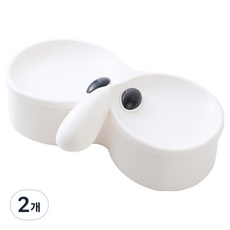 맙소샵 문어 안경 보석 다용도 잡화 수납함 BRP2215, 화이트, 2개