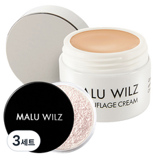 마루빌츠 케머플라지 크림 컨실러 6g + 픽싱파우더 세트, 3호, 3세트