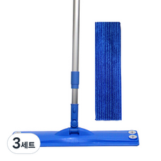 World Clean 藍色拖把 60cm + 加厚拖布組, 3套